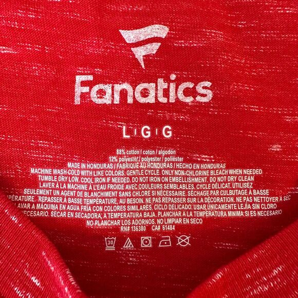 Phillies Baseball Philadelphia Fanatics T-Shirt Red Size Large L - Picture 4 of 6